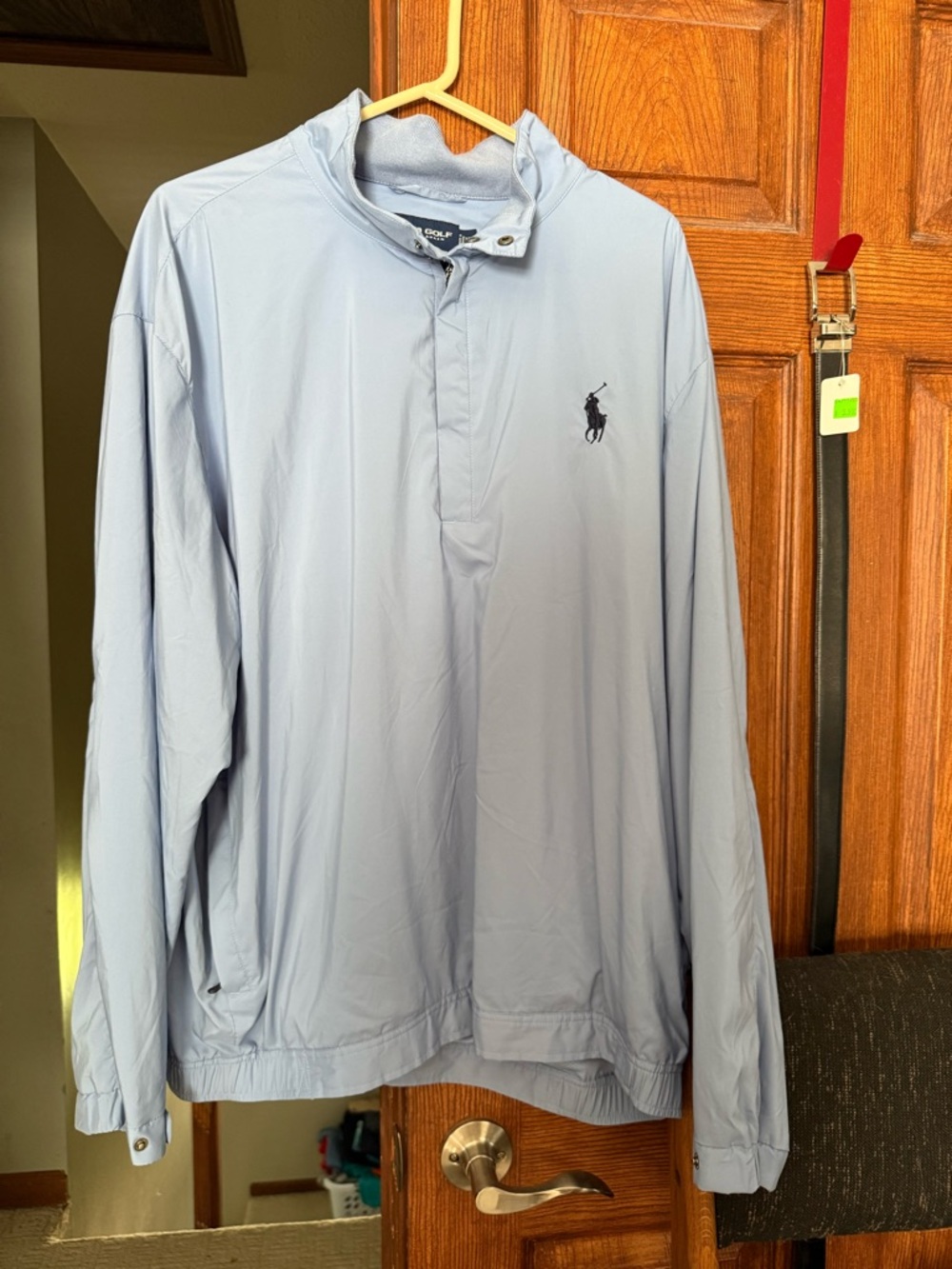 Polo by Ralph Lauren Light Blue Pullover Windbreaker Jacket xl